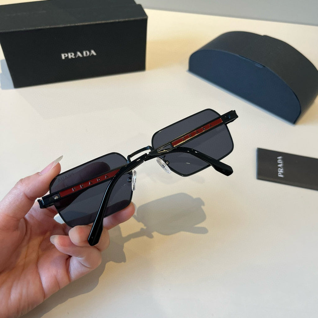 Prada Polarized Fashion Black Lens Sunglasses for Men - 432062 - detail image 8