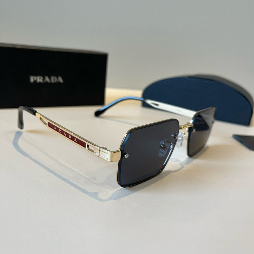 Prada Polarized Fashion Silver Lens Sunglasses for Men - 432063