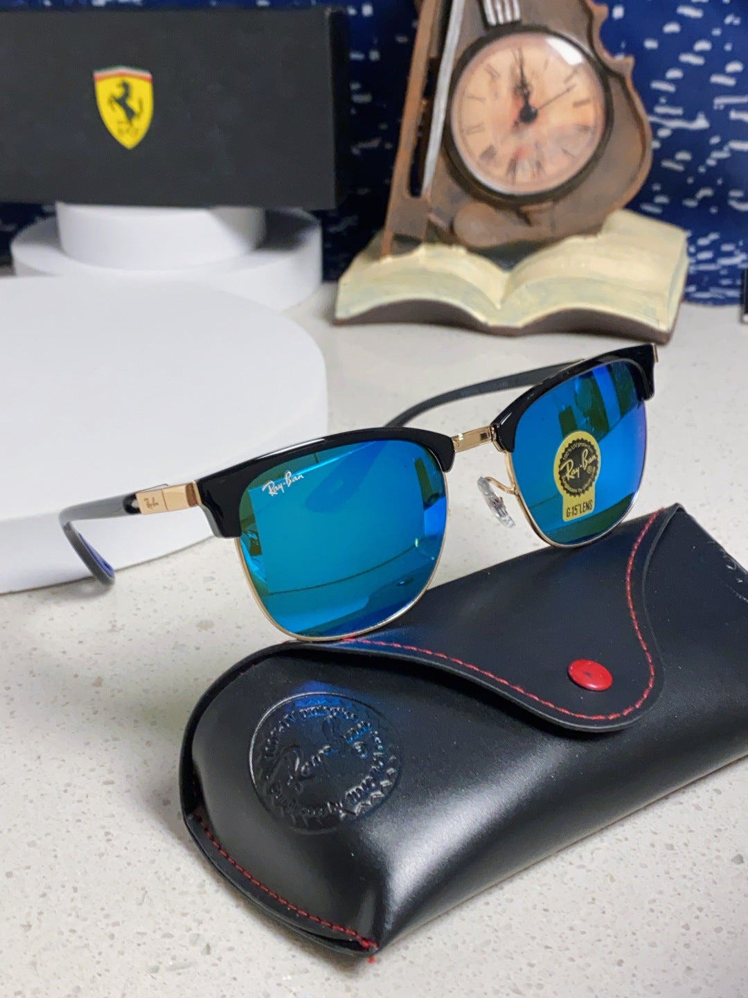 Ray-Ban Browline Blue Lens Sunglasses for Men & Women - 358974 - detail image 10