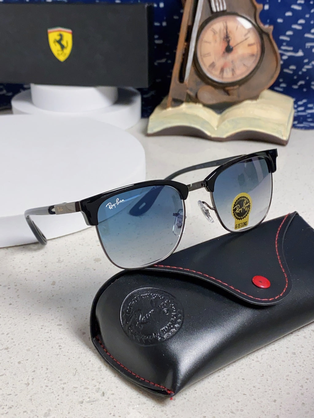 Ray-Ban Browline Blue Lens Sunglasses for Men & Women - detail image 10