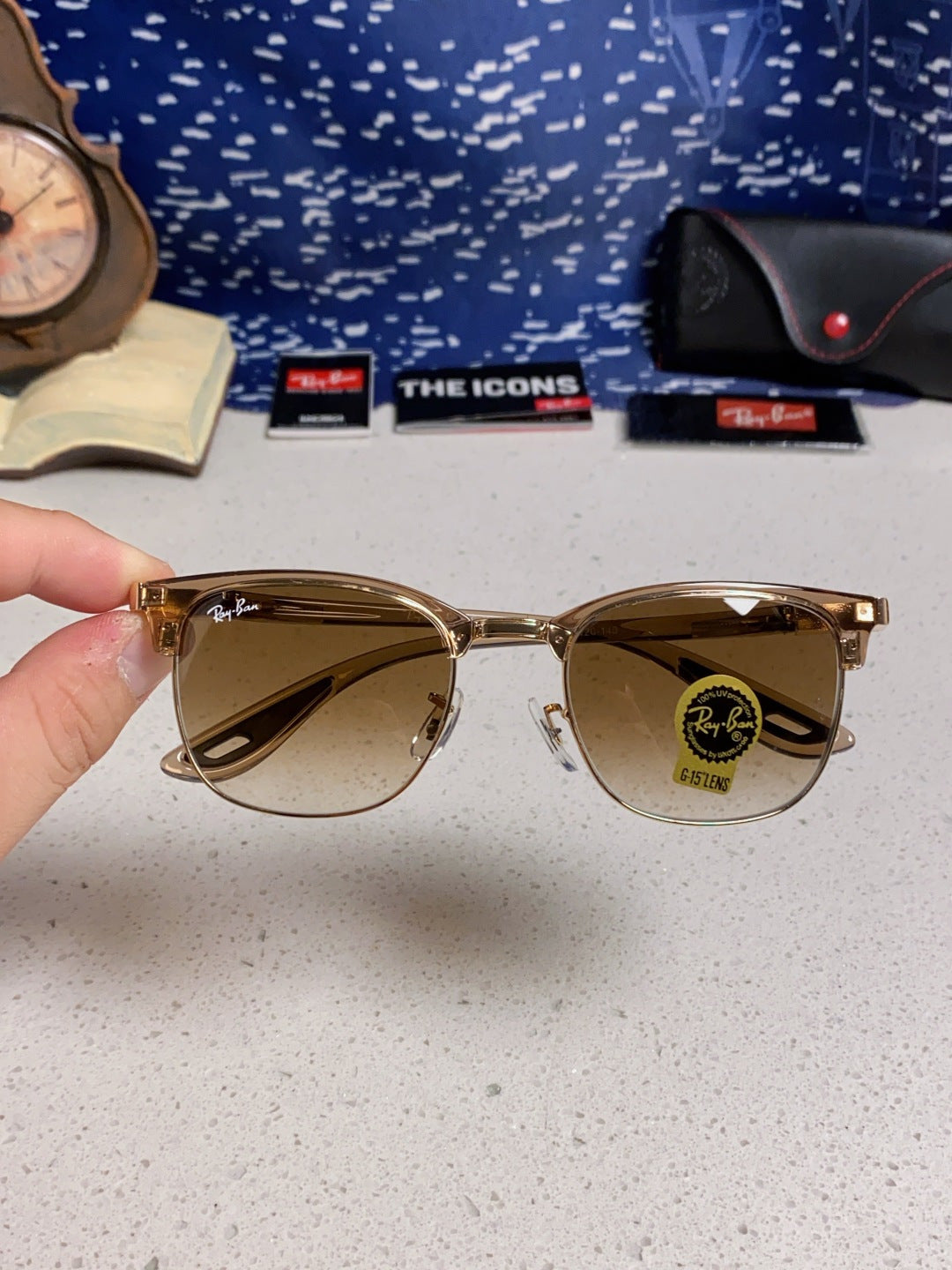 Ray-Ban Browline Brown Lens Sunglasses for Men & Women - detail image 4
