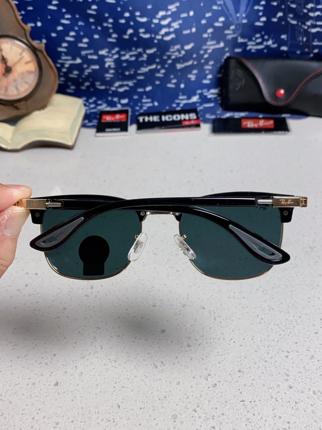 Ray-Ban Browline Black Lens Sunglasses for Men & Women - detail image 5
