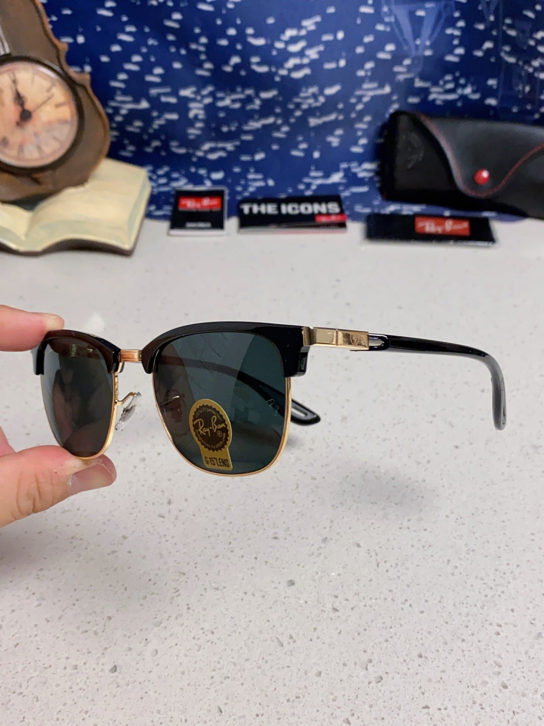 Ray-Ban Browline Black Lens Sunglasses for Men & Women - detail image 6