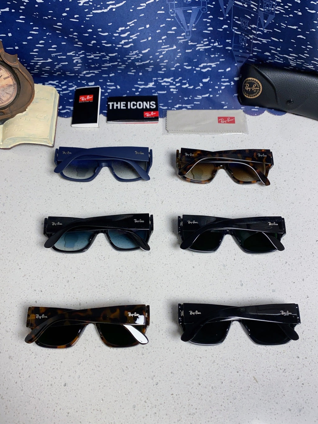 Ray-Ban RB2187 Square Blue Lens Sunglasses for Men & Women - 358968 - detail image 11