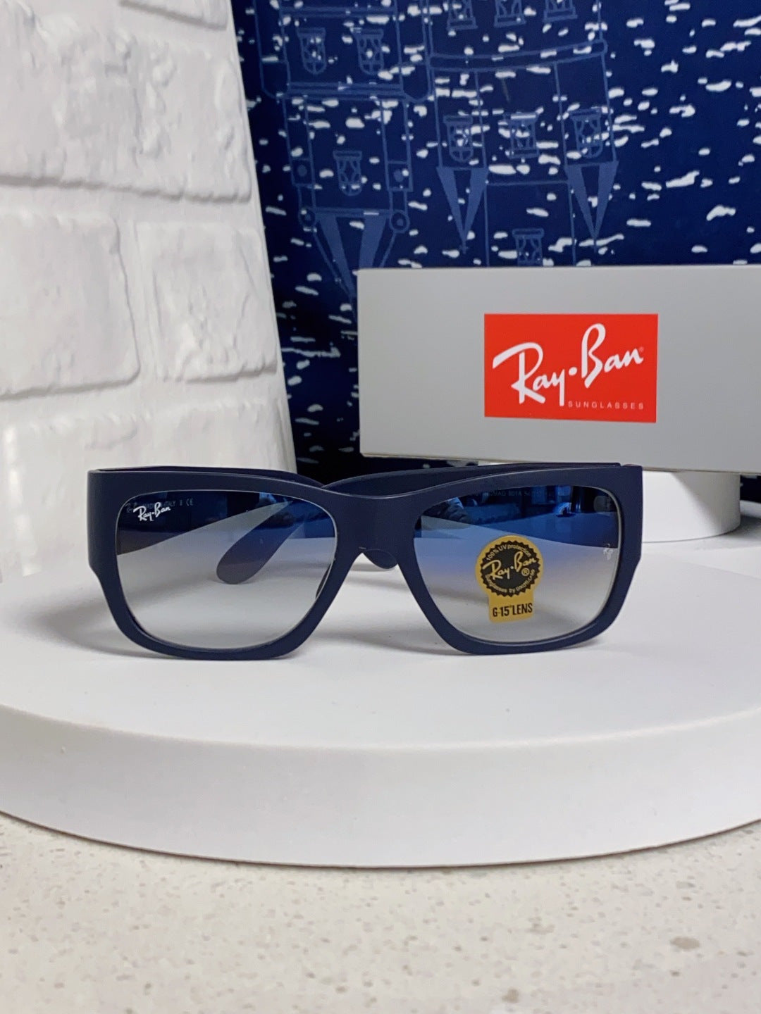 Ray-Ban RB2187 Square Blue Lens Sunglasses for Men & Women - 358968 - detail image 2