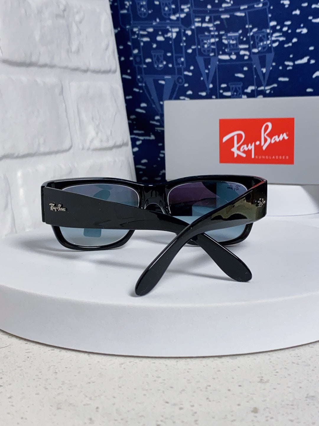 Ray-Ban RB2187 Square Silver Lens Sunglasses for Men & Women - detail image 3