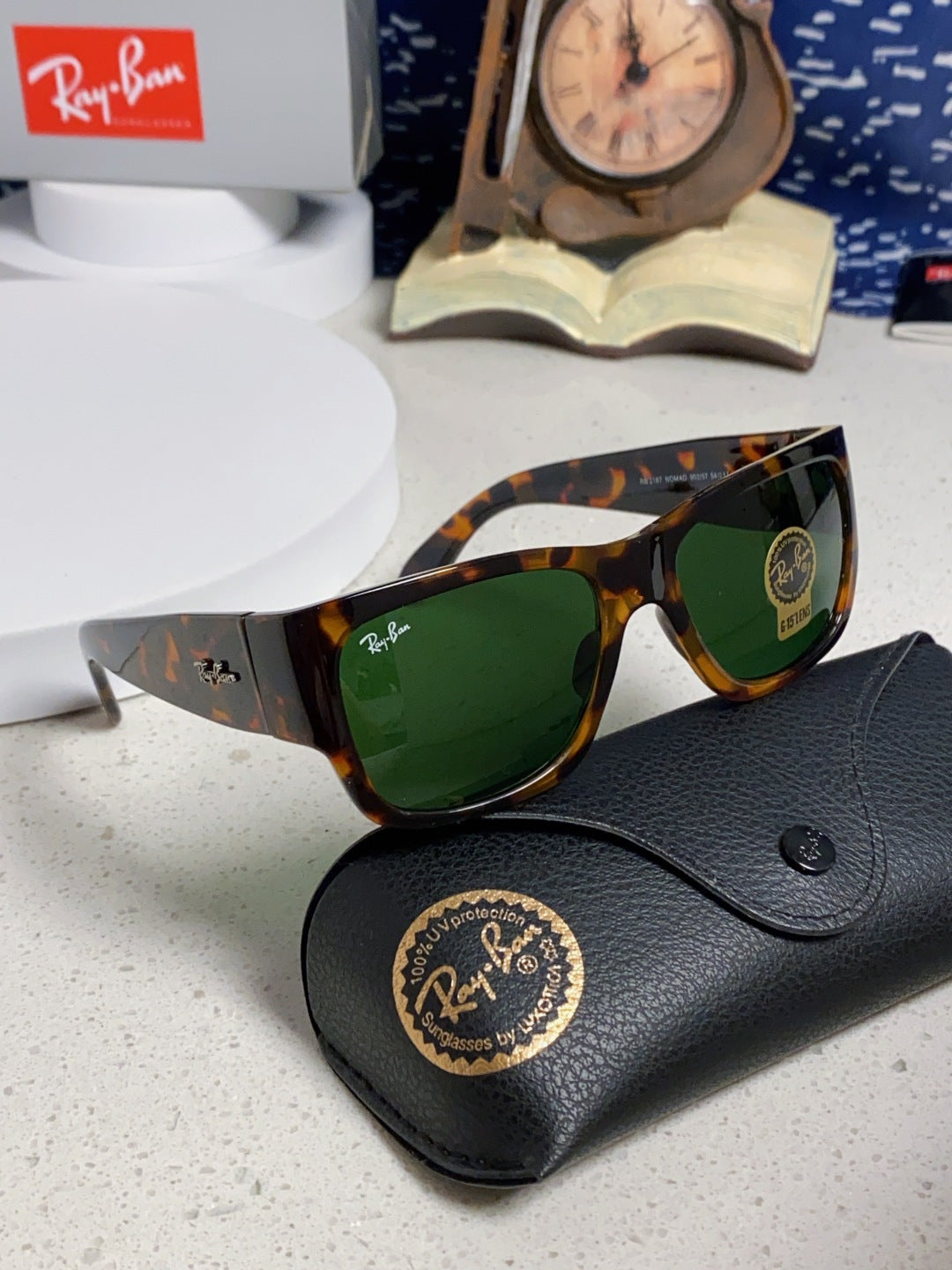 Ray-Ban RB2187 Square Black Lens Sunglasses for Men & Women - 358970 - detail image 10