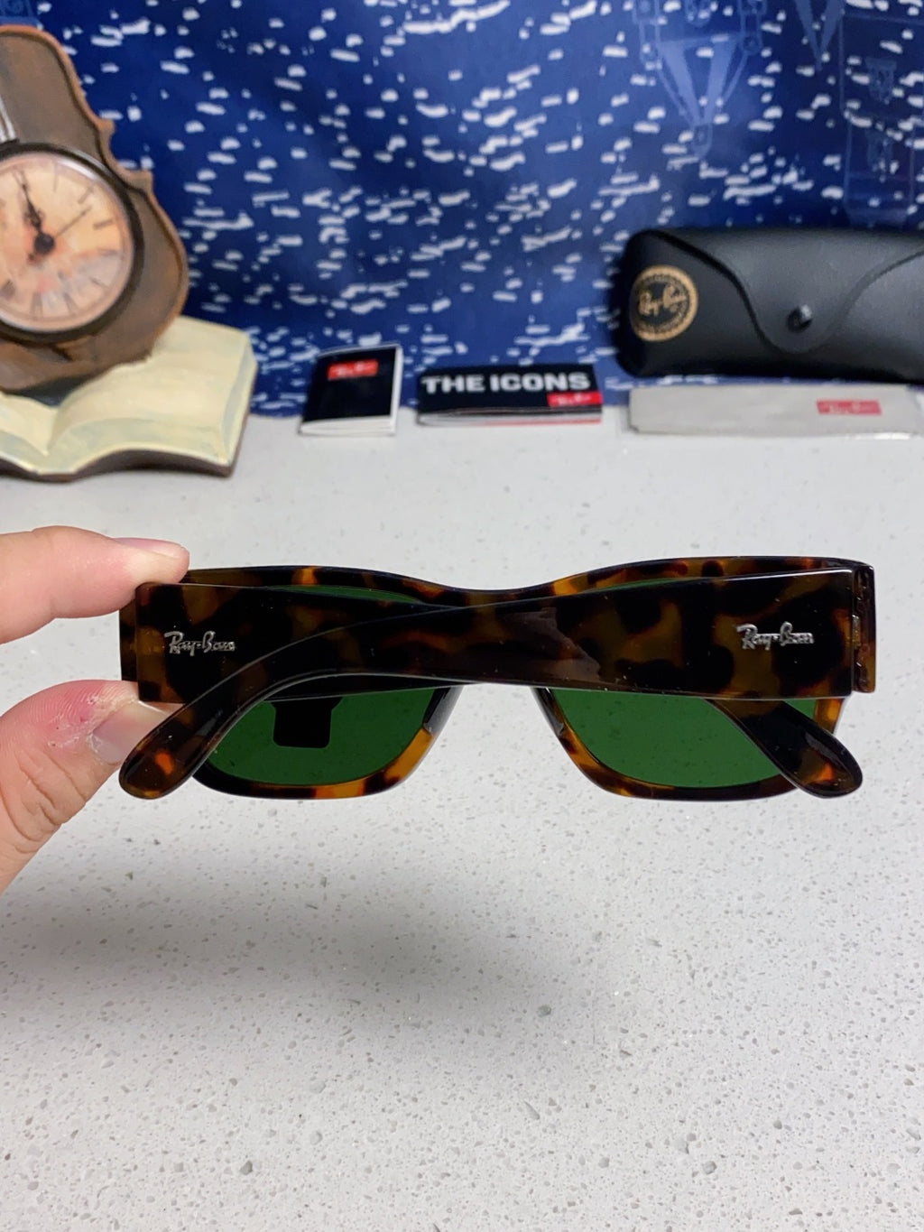 Ray-Ban RB2187 Square Black Lens Sunglasses for Men & Women - 358970 - detail image 5