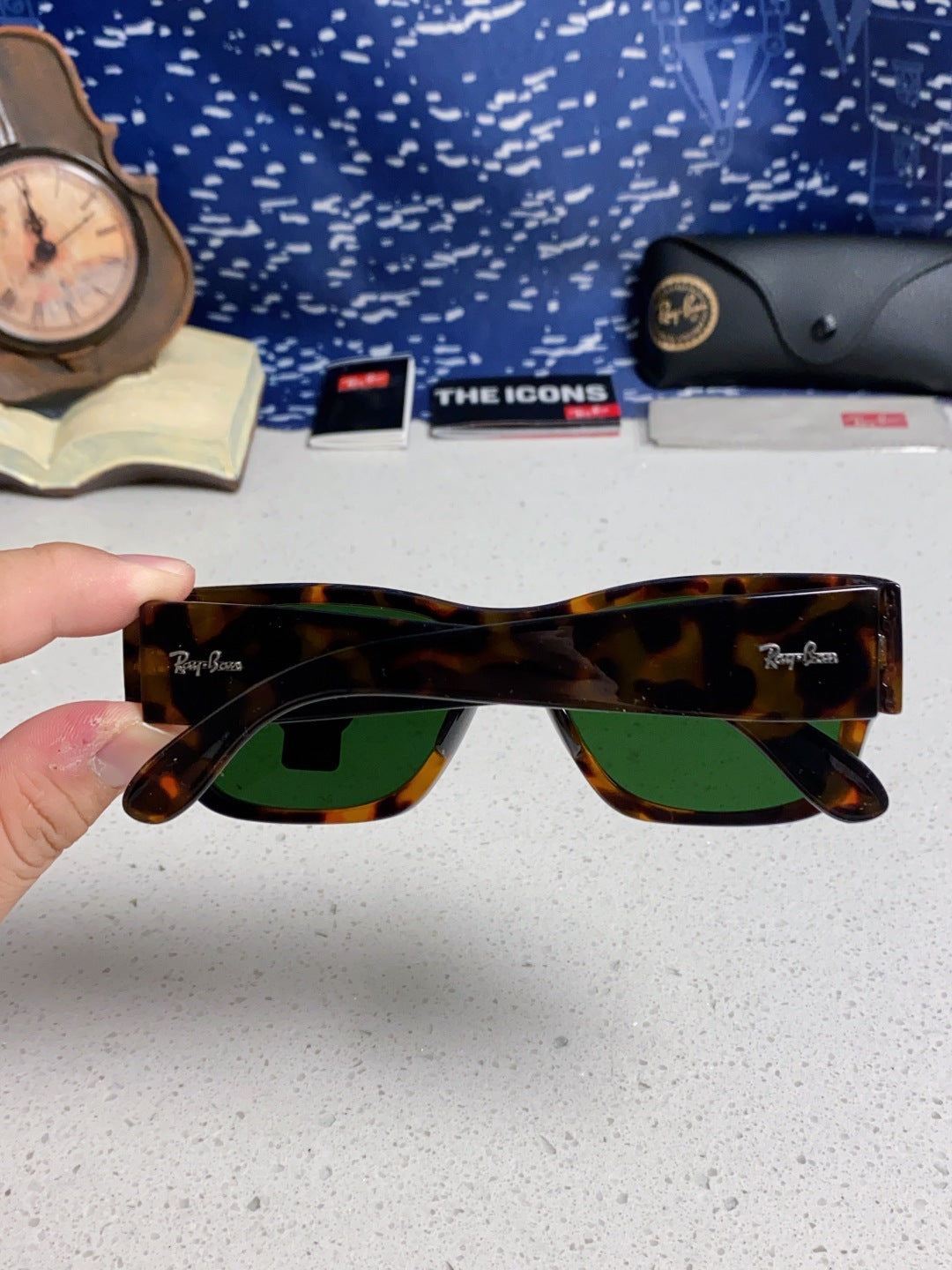 Ray-Ban RB2187 Square Black Lens Sunglasses for Men & Women - 358970 - detail image 5