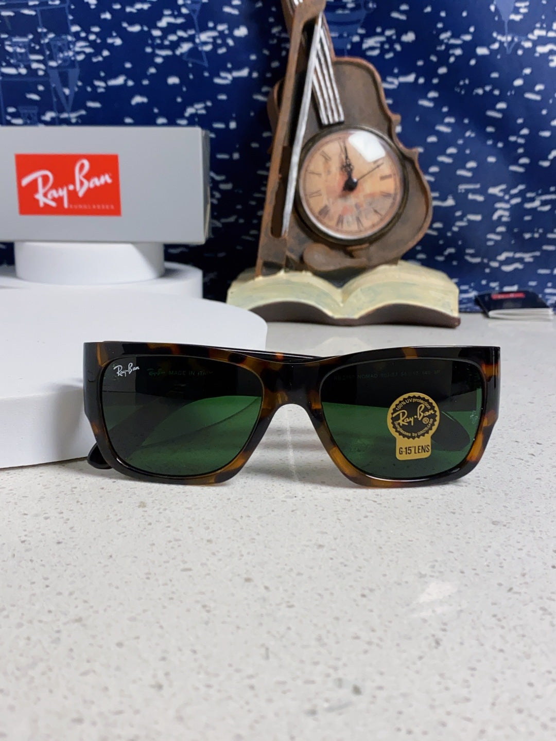 Ray-Ban RB2187 Square Black Lens Sunglasses for Men & Women - 358970 - detail image 9