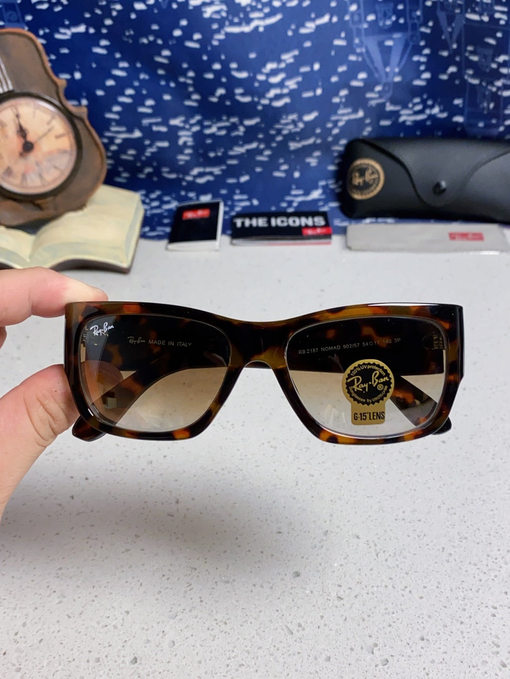 Ray-Ban RB2187 Square Brown Lens Sunglasses for Men & Women - 358971 - detail image 4