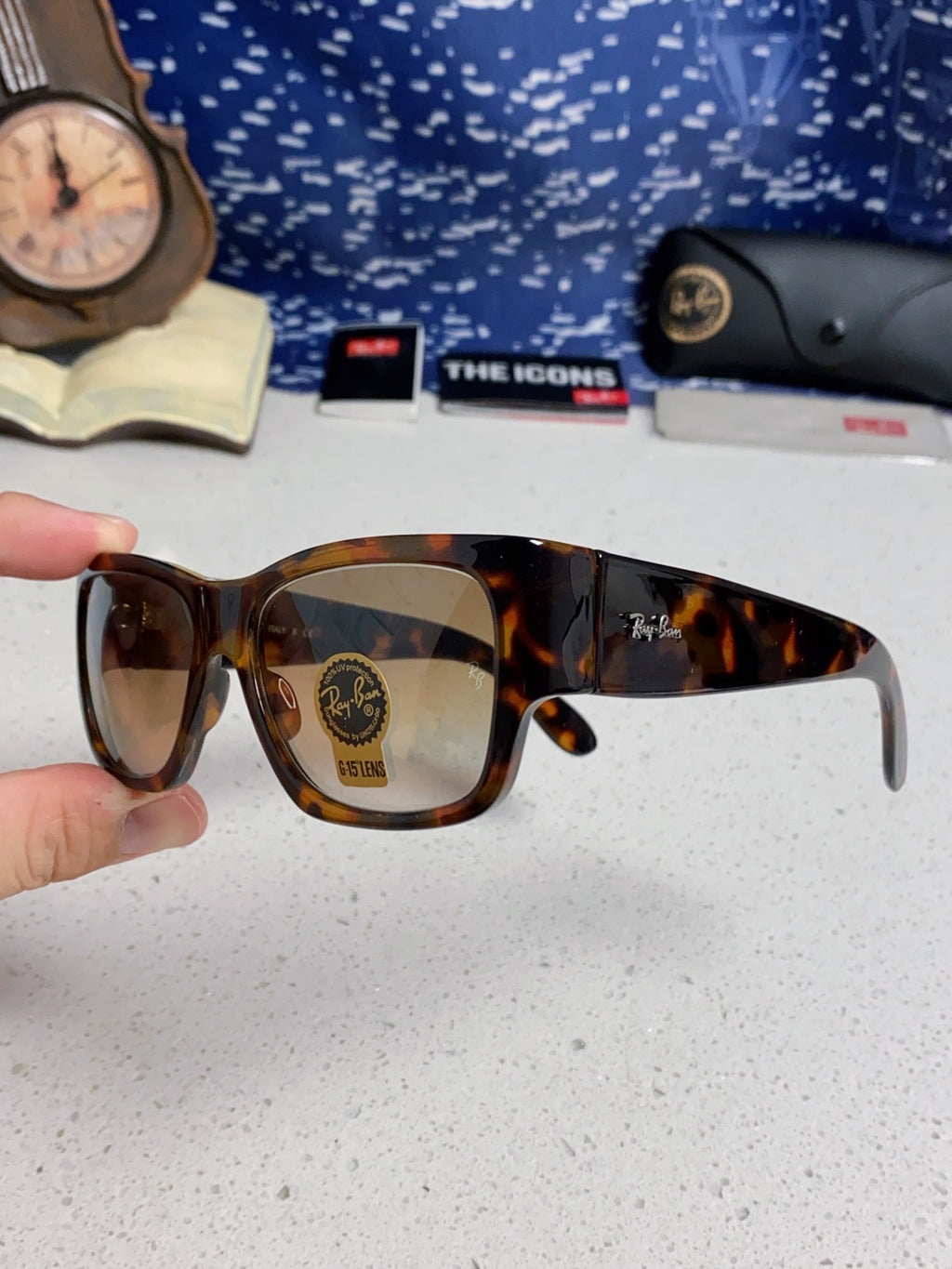 Ray-Ban RB2187 Square Brown Lens Sunglasses for Men & Women - 358971 - detail image 6