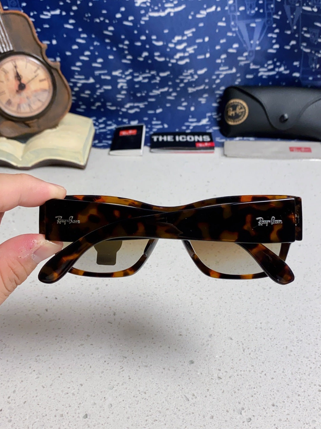 Ray-Ban RB2187 Square Brown Lens Sunglasses for Men & Women - 358971 - detail image 5
