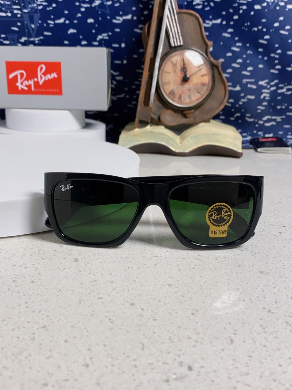 Ray-Ban RB2187 Square Black Lens Sunglasses for Men & Women - 358972 - detail image 9