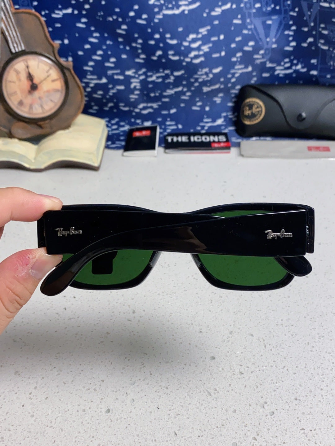 Ray-Ban RB2187 Square Black Lens Sunglasses for Men & Women - 358972 - detail image 5