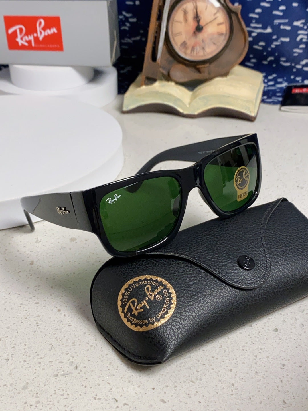 Ray-Ban RB2187 Square Black Lens Sunglasses for Men & Women - 358972 - detail image 10