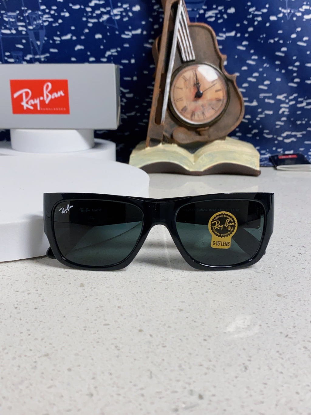Ray-Ban RB2187 Square Black Lens Sunglasses for Men & Women - 358973 - detail image 9