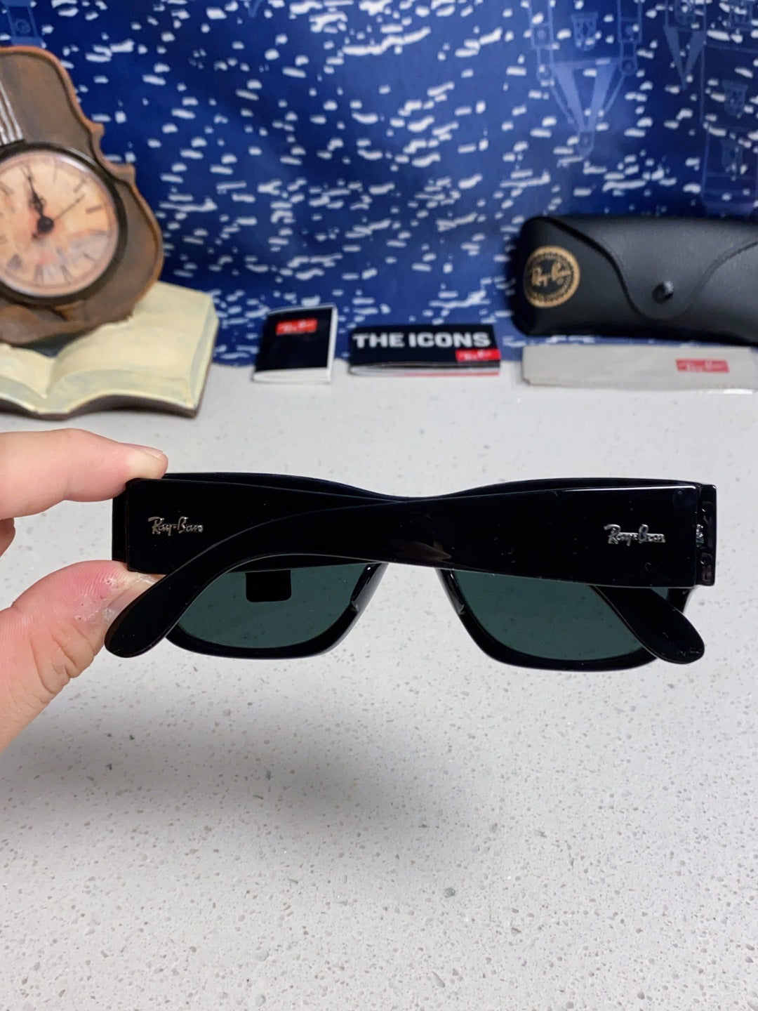 Ray-Ban RB2187 Square Black Lens Sunglasses for Men & Women - 358973 - detail image 5