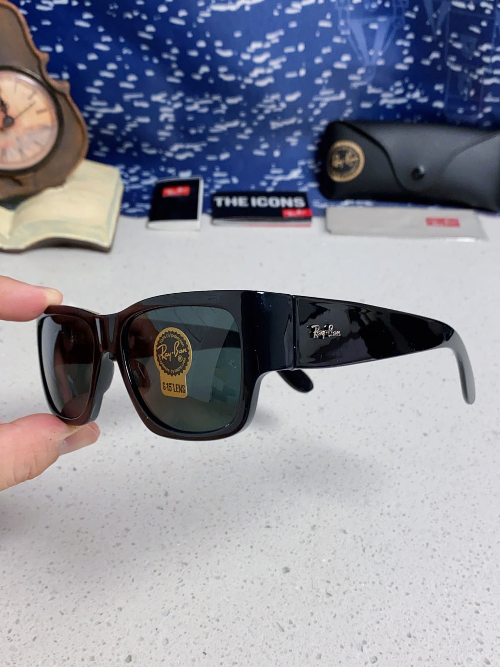 Ray-Ban RB2187 Square Black Lens Sunglasses for Men & Women - 358973 - detail image 6
