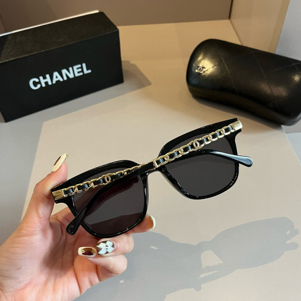 Chanel Oversized Gold Lens Sunglasses for Men & Women - 371720 - detail image 8