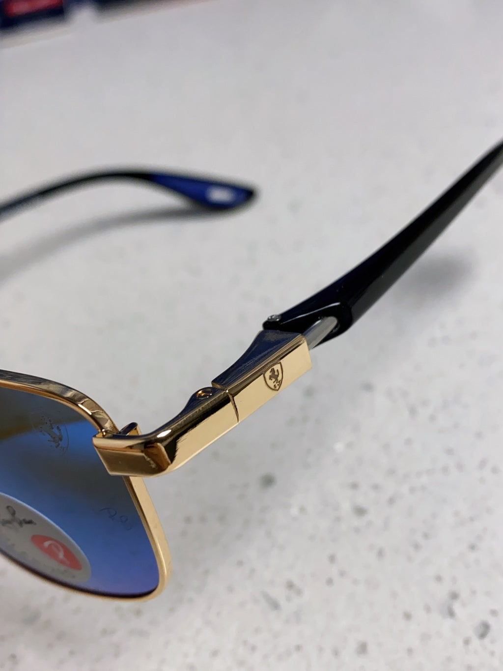 Ray-Ban RB3715M Polarized Square Blue Lens Sunglasses for Men - 359016 - detail image 7
