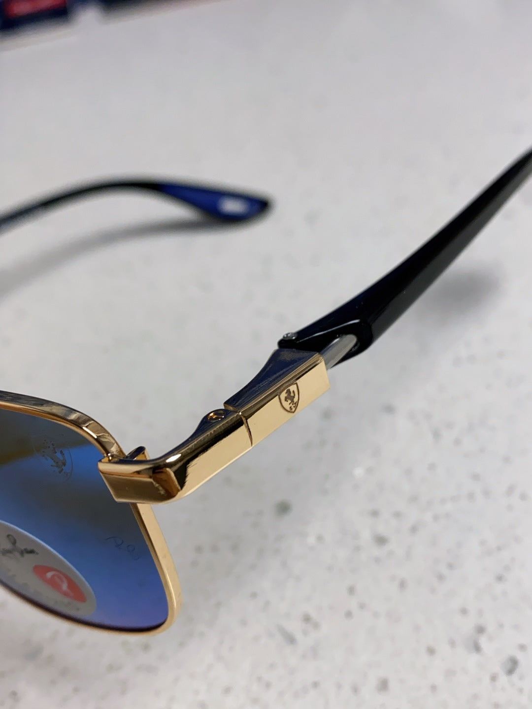 Ray-Ban RB3715M Polarized Square Blue Lens Sunglasses for Men - 359016 - detail image 7