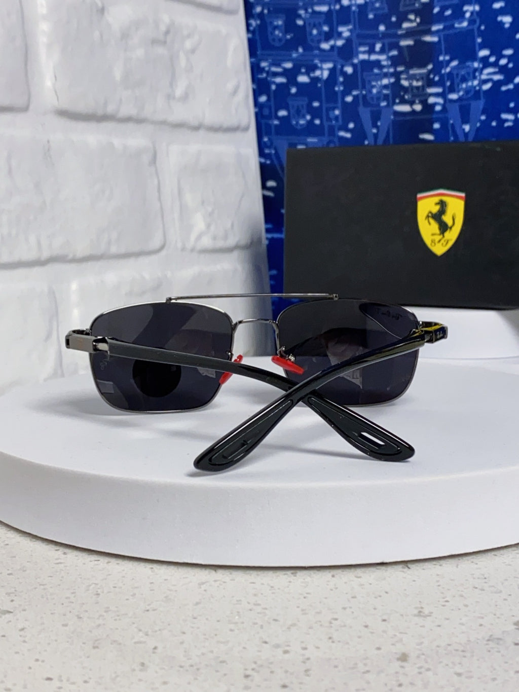Ray-Ban RB3715M Polarized Square Black Lens Sunglasses for Men - 488197 - detail image 3