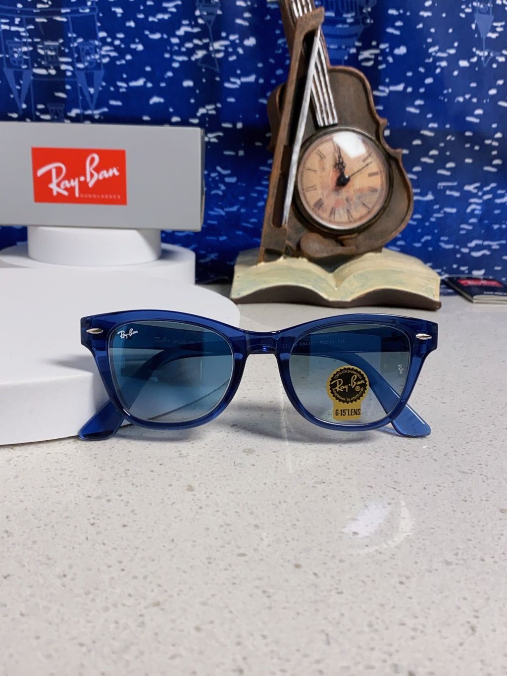 Ray-Ban RB0707SF Aviator Blue Lens Sunglasses for Men - 359008 - detail image 9