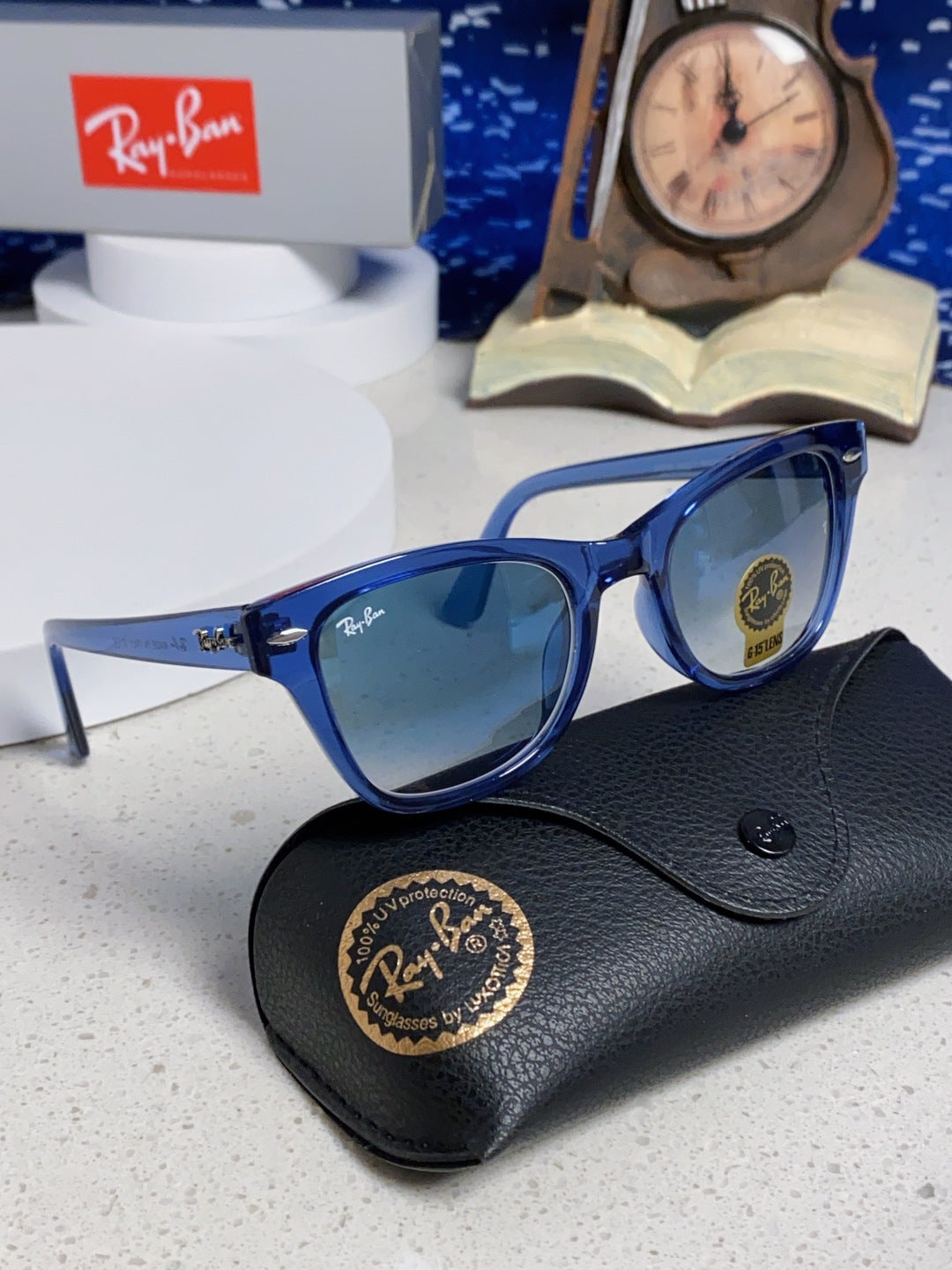 Ray-Ban RB0707SF Aviator Blue Lens Sunglasses for Men - 359008 - detail image 10