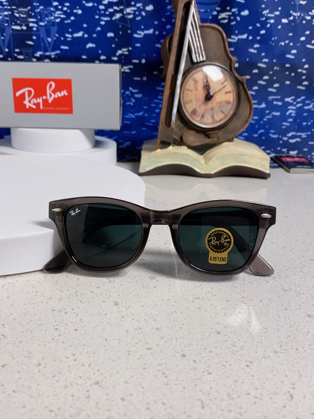 Ray-Ban RB0707SF Aviator Black Lens Sunglasses for Men - 488236 - detail image 9
