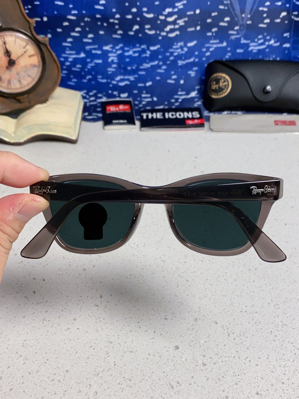 Ray-Ban RB0707SF Aviator Black Lens Sunglasses for Men - 359009 - detail image 4