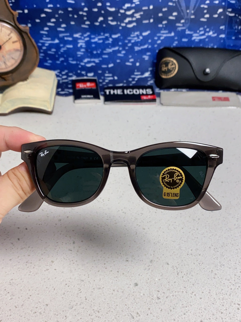 Ray-Ban RB0707SF Aviator Black Lens Sunglasses for Men - 359009 - detail image 3
