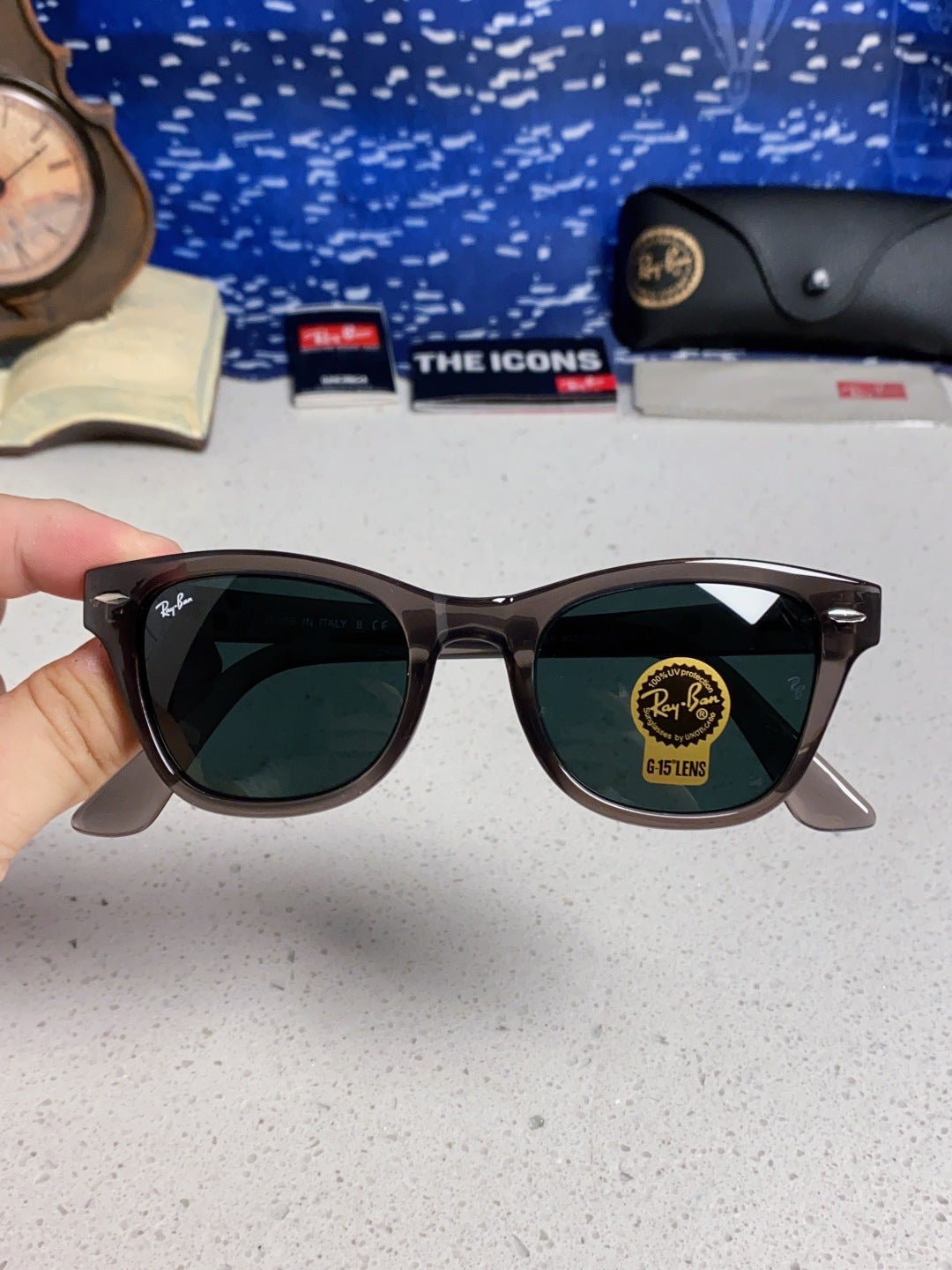 Ray-Ban RB0707SF Aviator Black Lens Sunglasses for Men - 359009 - detail image 3