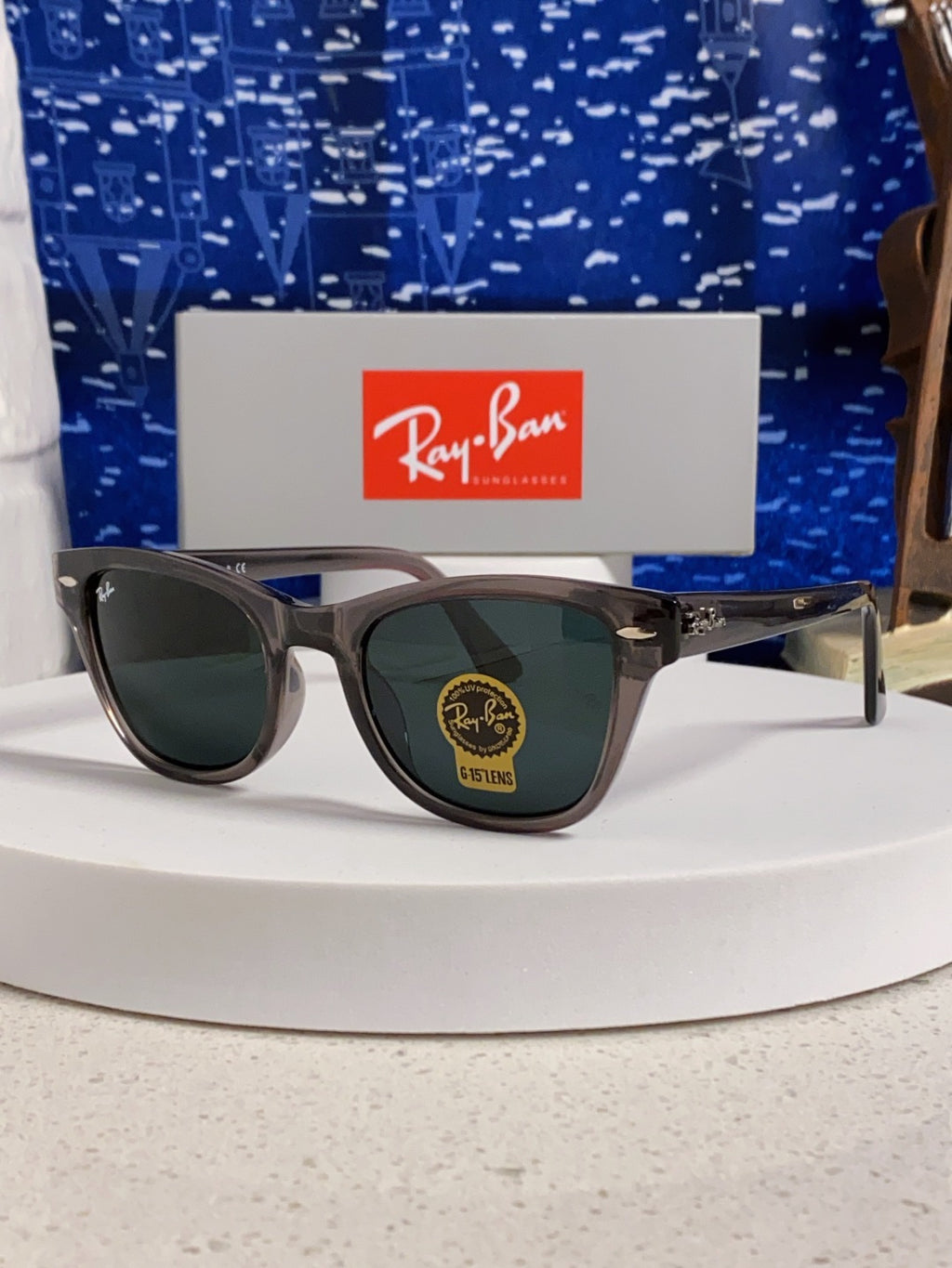 Ray-Ban RB0707SF Aviator Black Lens Sunglasses for Men - 488236