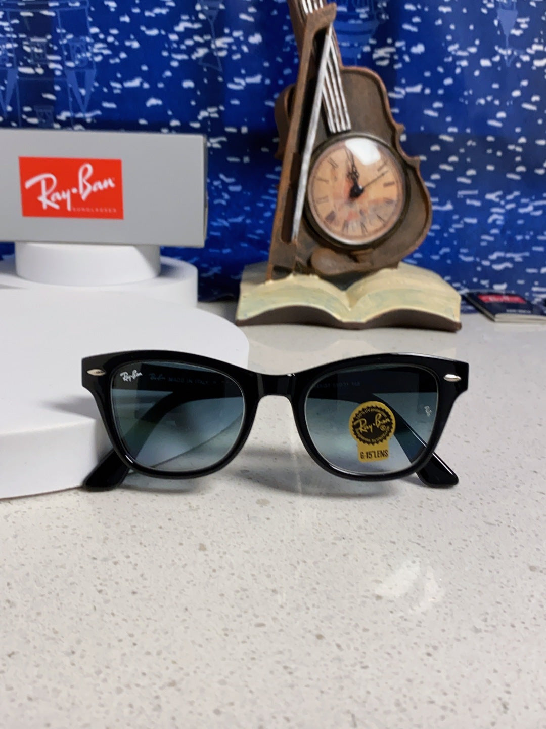 Ray-Ban RB0707SF Aviator Silver Lens Sunglasses for Men - 359010 - detail image 9