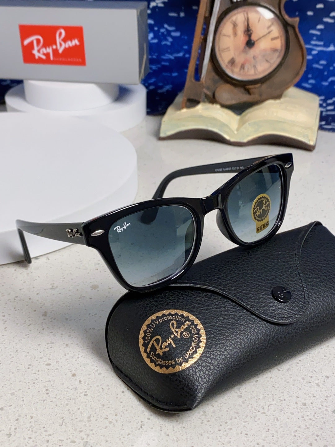 Ray-Ban RB0707SF Aviator Silver Lens Sunglasses for Men - detail image 10