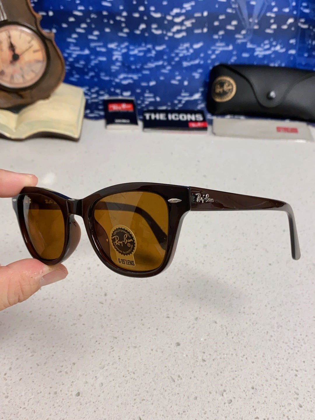 Ray-Ban RB0707SF Aviator Brown Lens Sunglasses for Men - 359011 - detail image 6