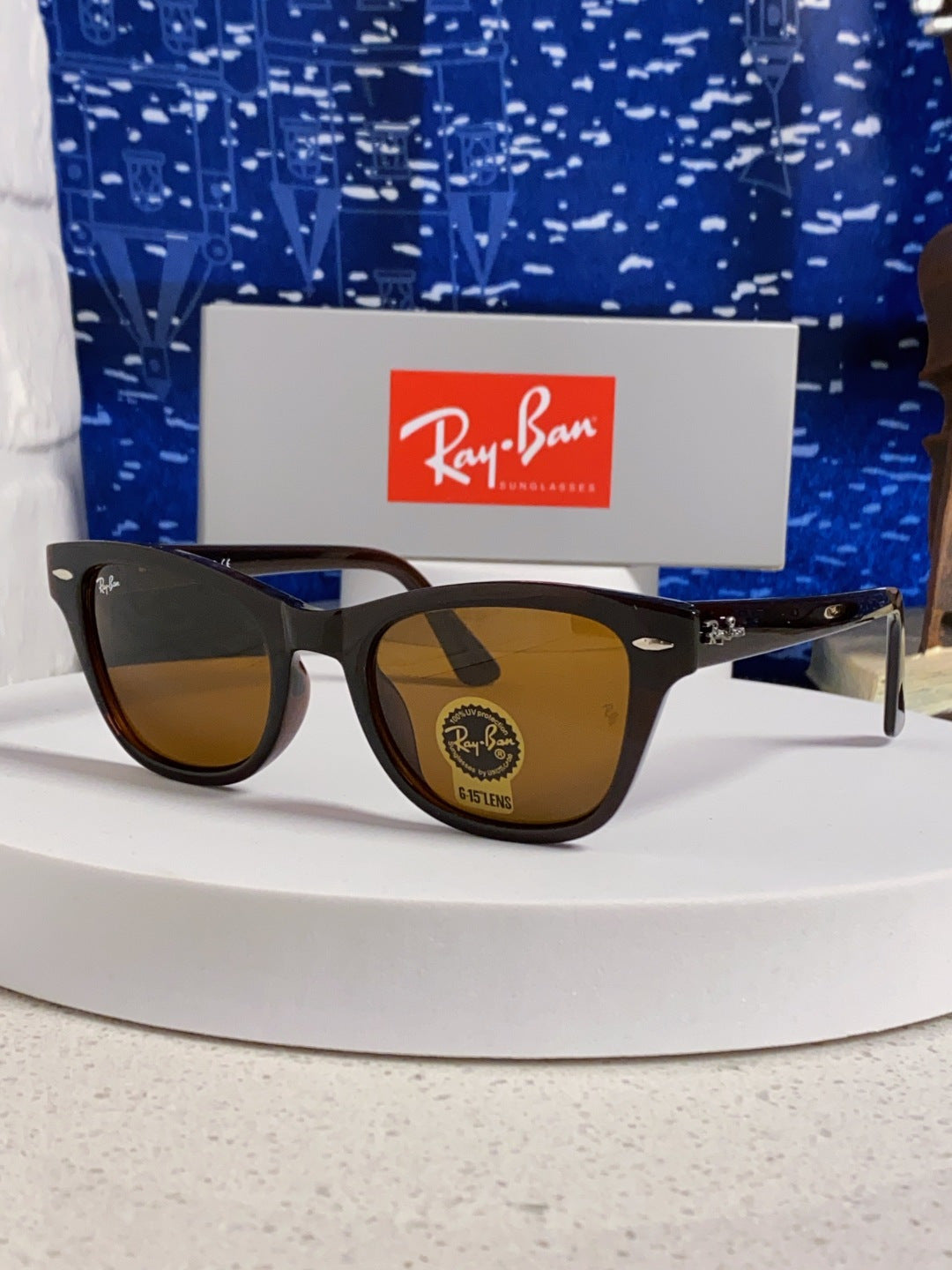 Ray-Ban RB0707SF Aviator Brown Lens Sunglasses for Men - 488238