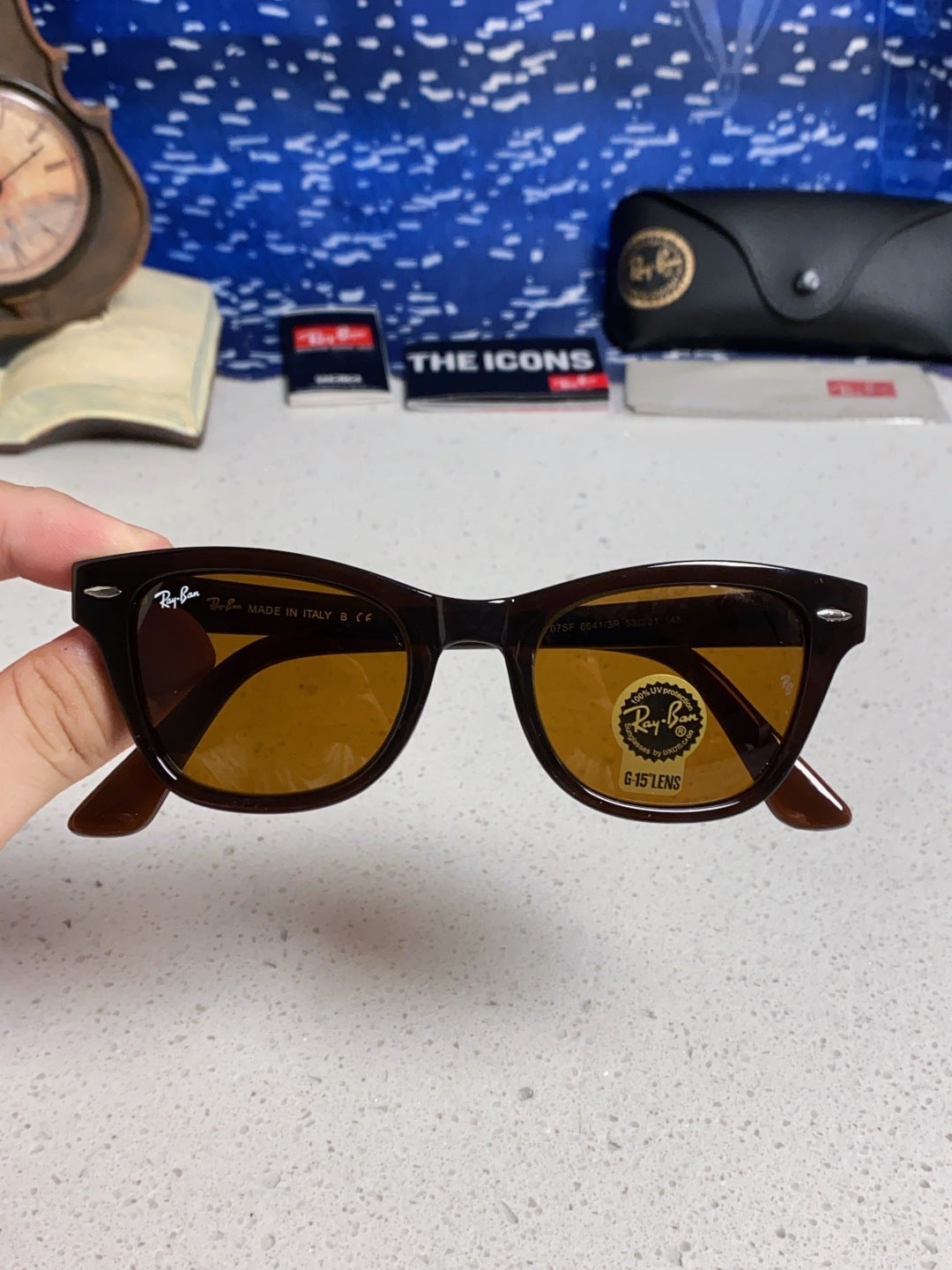 Ray-Ban RB0707SF Aviator Brown Lens Sunglasses for Men - 359011 - detail image 4