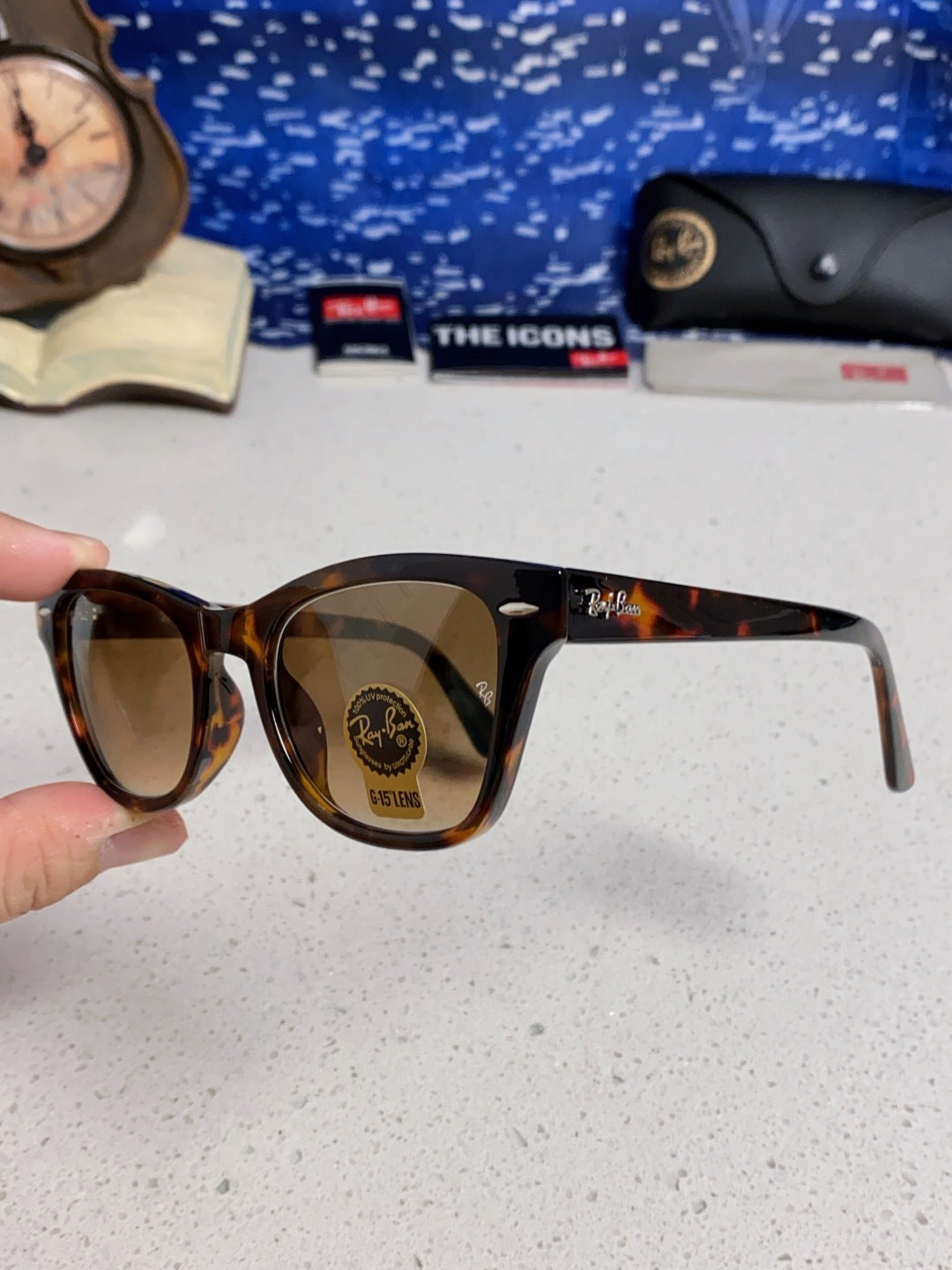 Ray-Ban RB0707SF Aviator Brown Lens Sunglasses for Men - 359012 - detail image 5