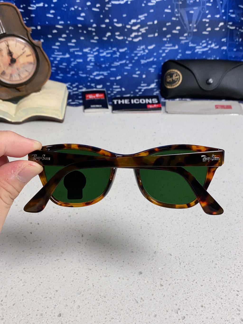 Ray-Ban RB0707SF Aviator Black Lens Sunglasses for Men - 488240 - detail image 5