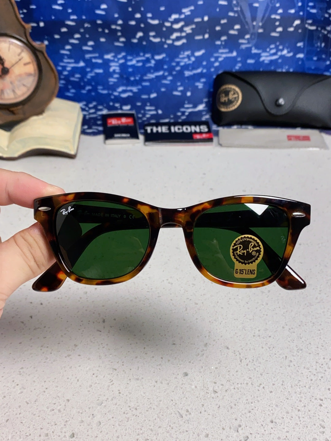 Ray-Ban RB0707SF Aviator Black Lens Sunglasses for Men - 488240 - detail image 4