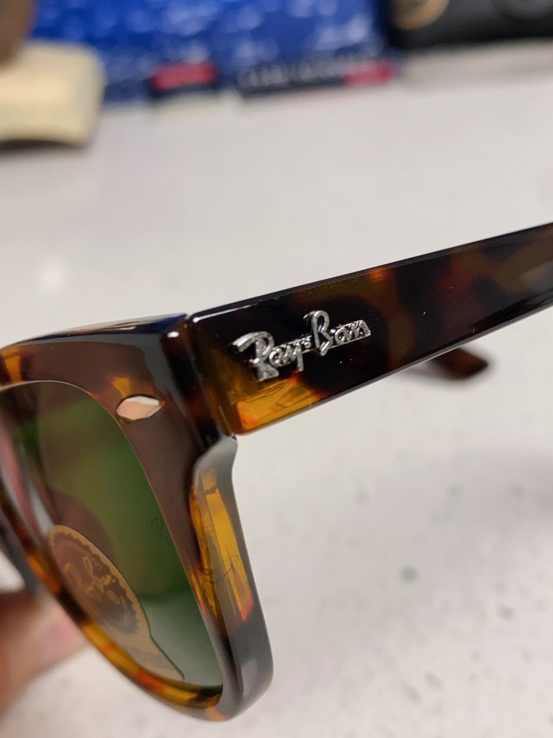 Ray-Ban RB0707SF Aviator Black Lens Sunglasses for Men - 488240 - detail image 7