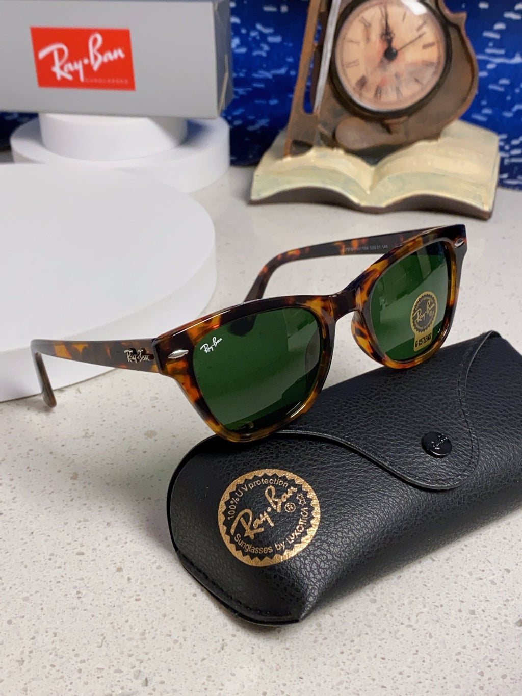 Ray-Ban RB0707SF Aviator Black Lens Sunglasses for Men - 488240 - detail image 10
