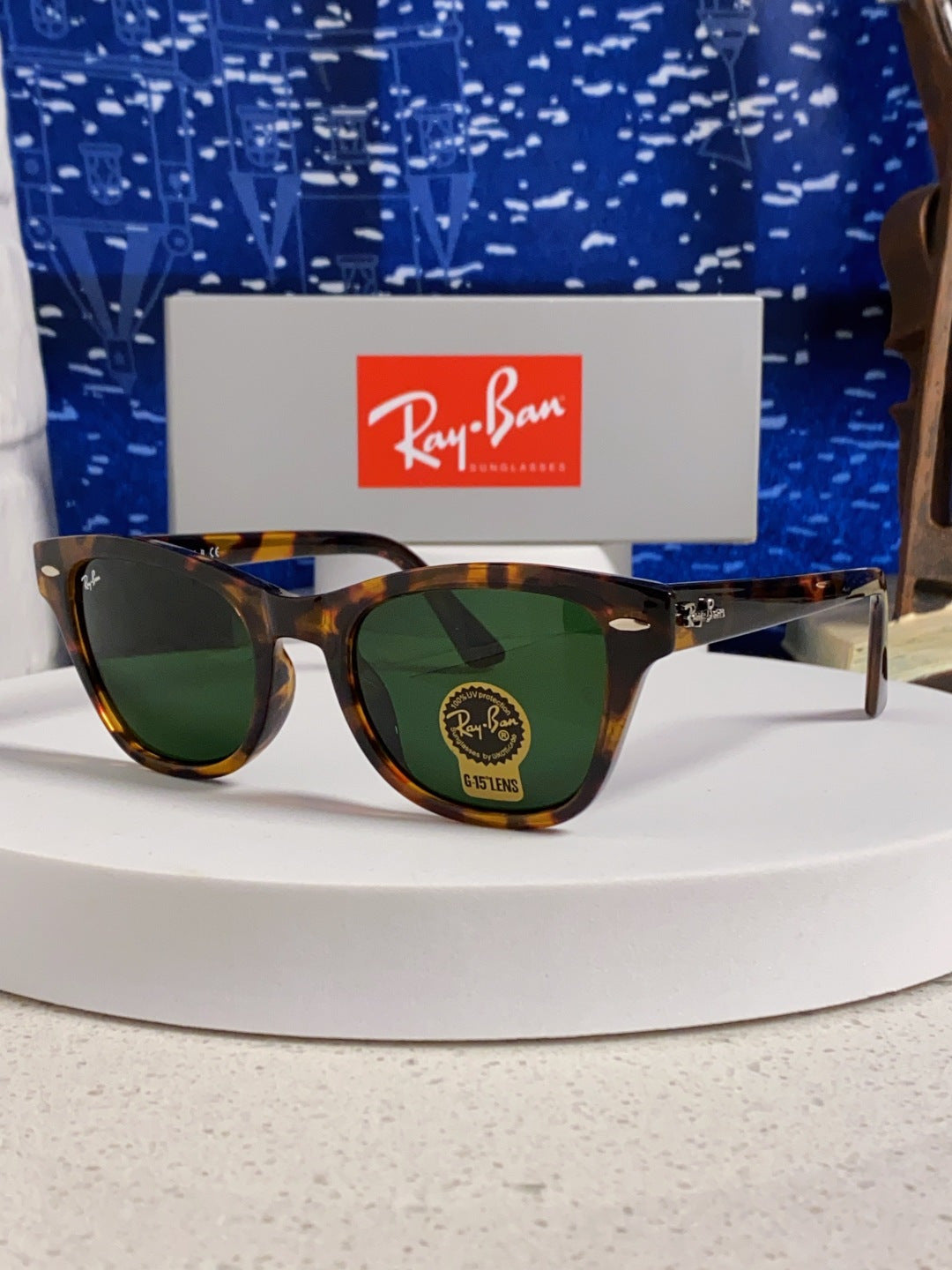 Ray-Ban RB0707SF Aviator Black Lens Sunglasses for Men - 488240