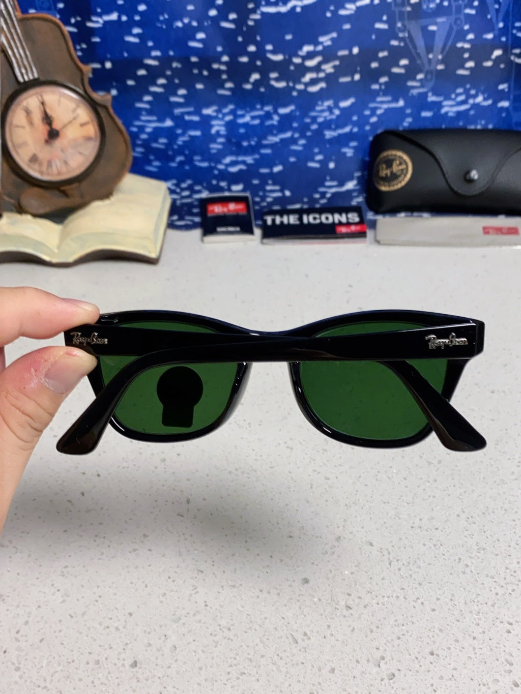 Ray-Ban RB0707SF Aviator Black Lens Sunglasses for Men - 488241 - detail image 5