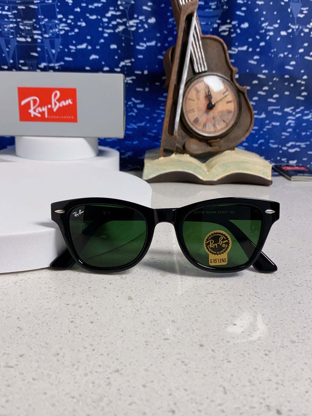 Ray-Ban RB0707SF Aviator Black Lens Sunglasses for Men - 359014 - detail image 9