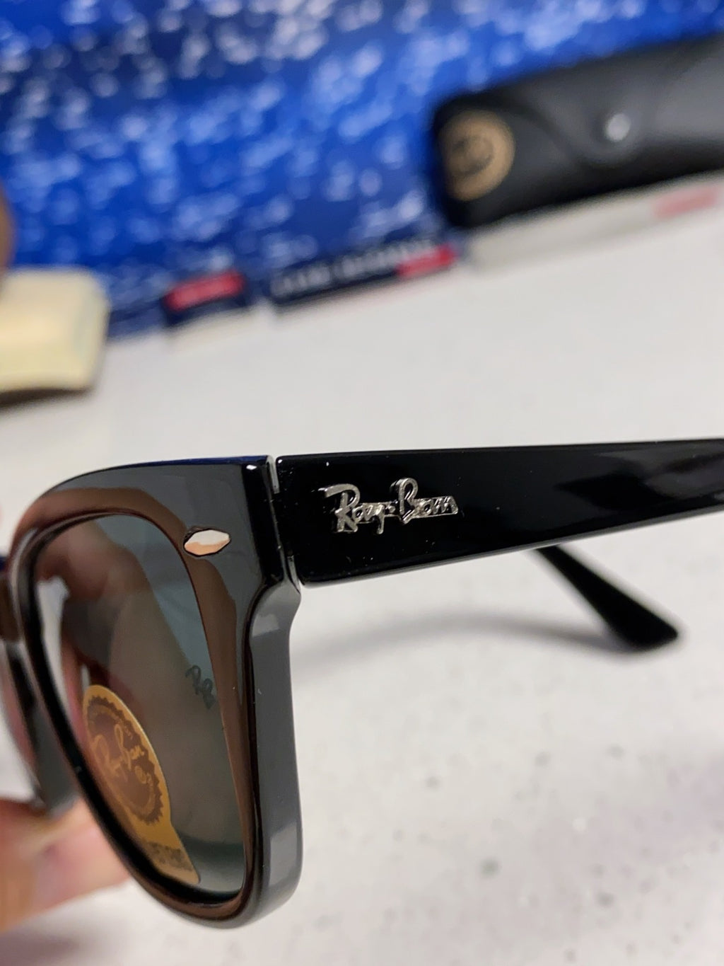 Ray-Ban RB0707SF Aviator Black Lens Sunglasses for Men - detail image 7
