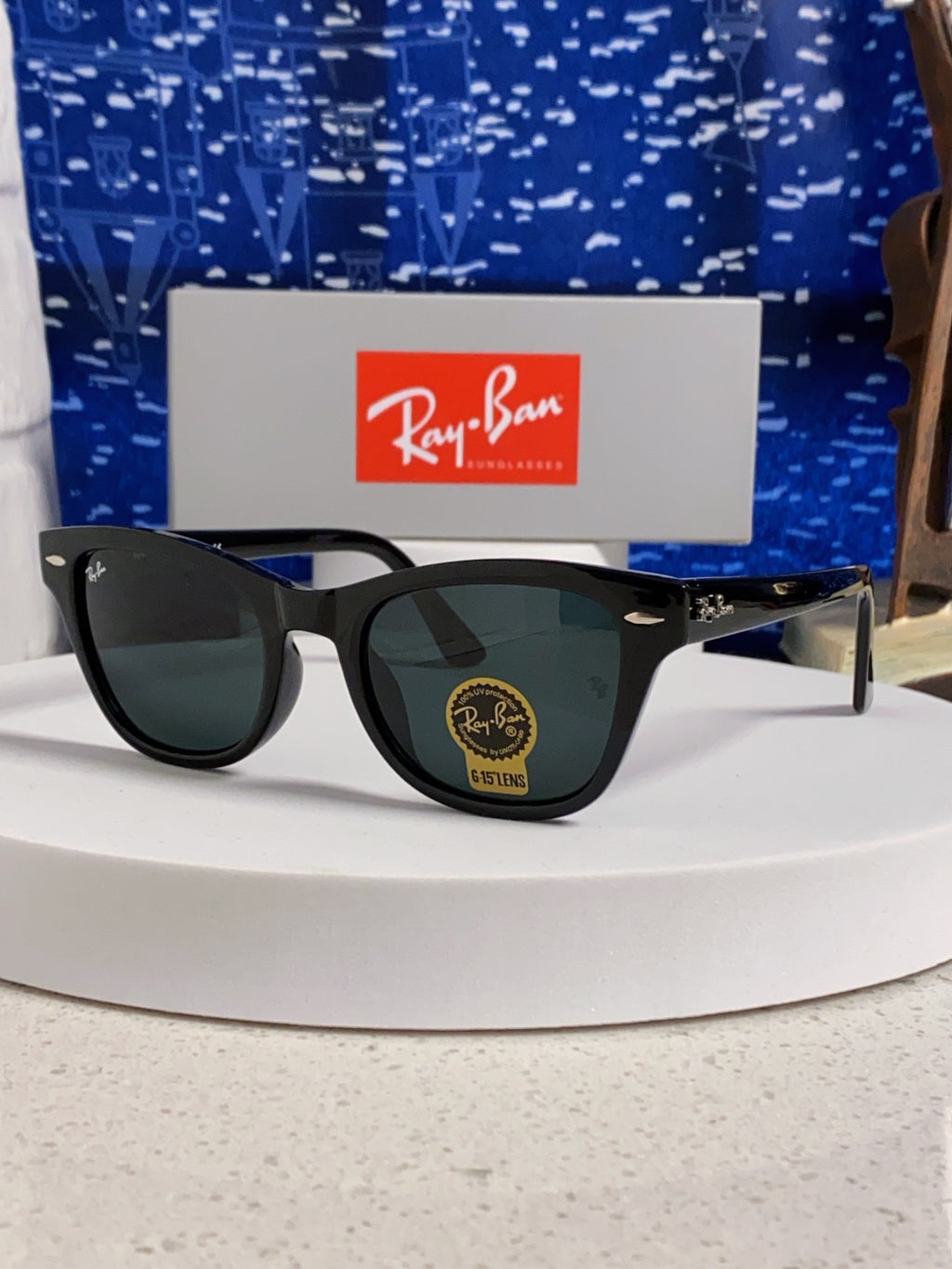Ray-Ban RB0707SF Aviator Black Lens Sunglasses for Men - 359015