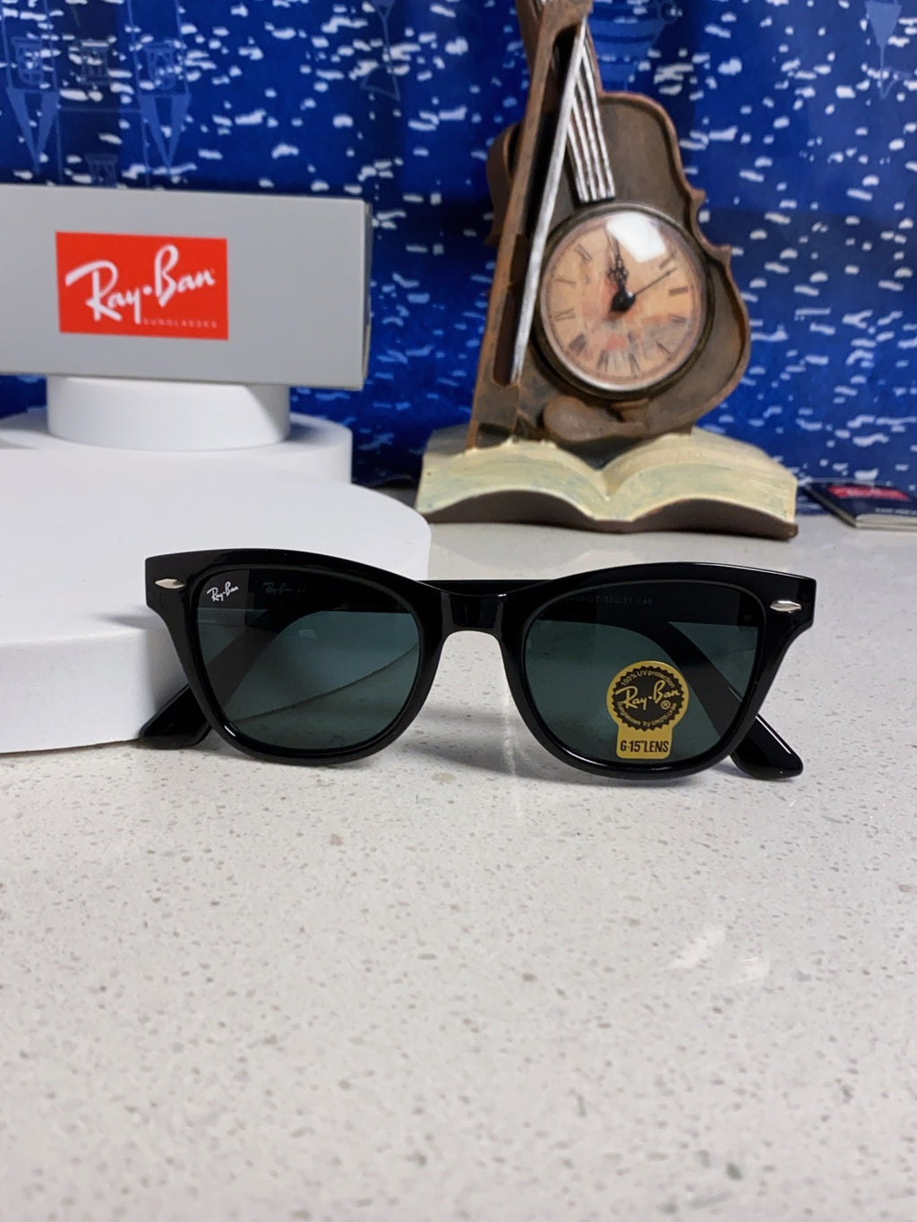 Ray-Ban RB0707SF Aviator Black Lens Sunglasses for Men - 359015 - detail image 9